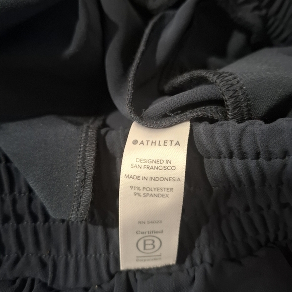 ATHLETA Navy Blue Metropolis Straight Leg Ankle Zip Athleisure Pants Size 6 NWT - Picture 13 of 13